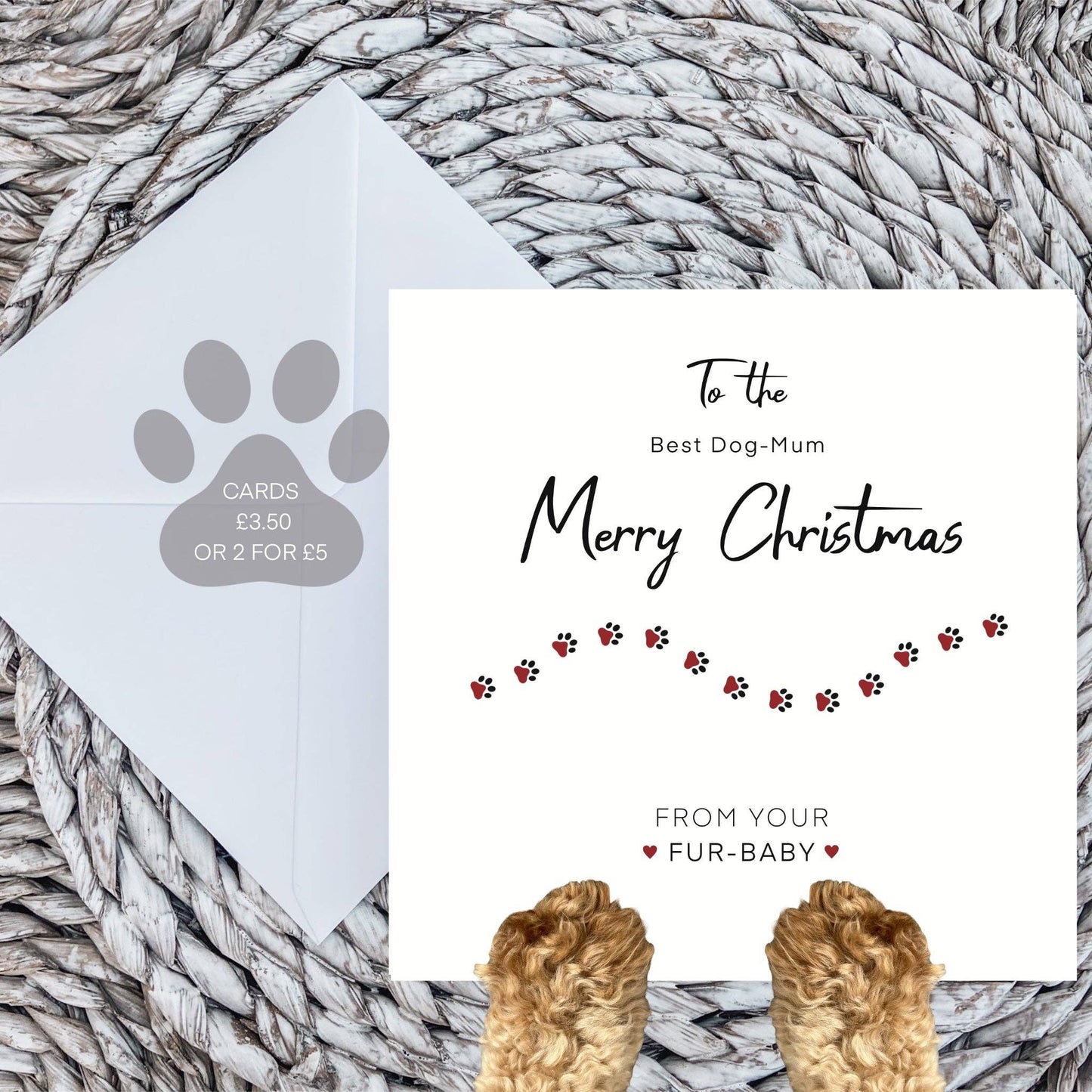 Dog Mum Christmas card
