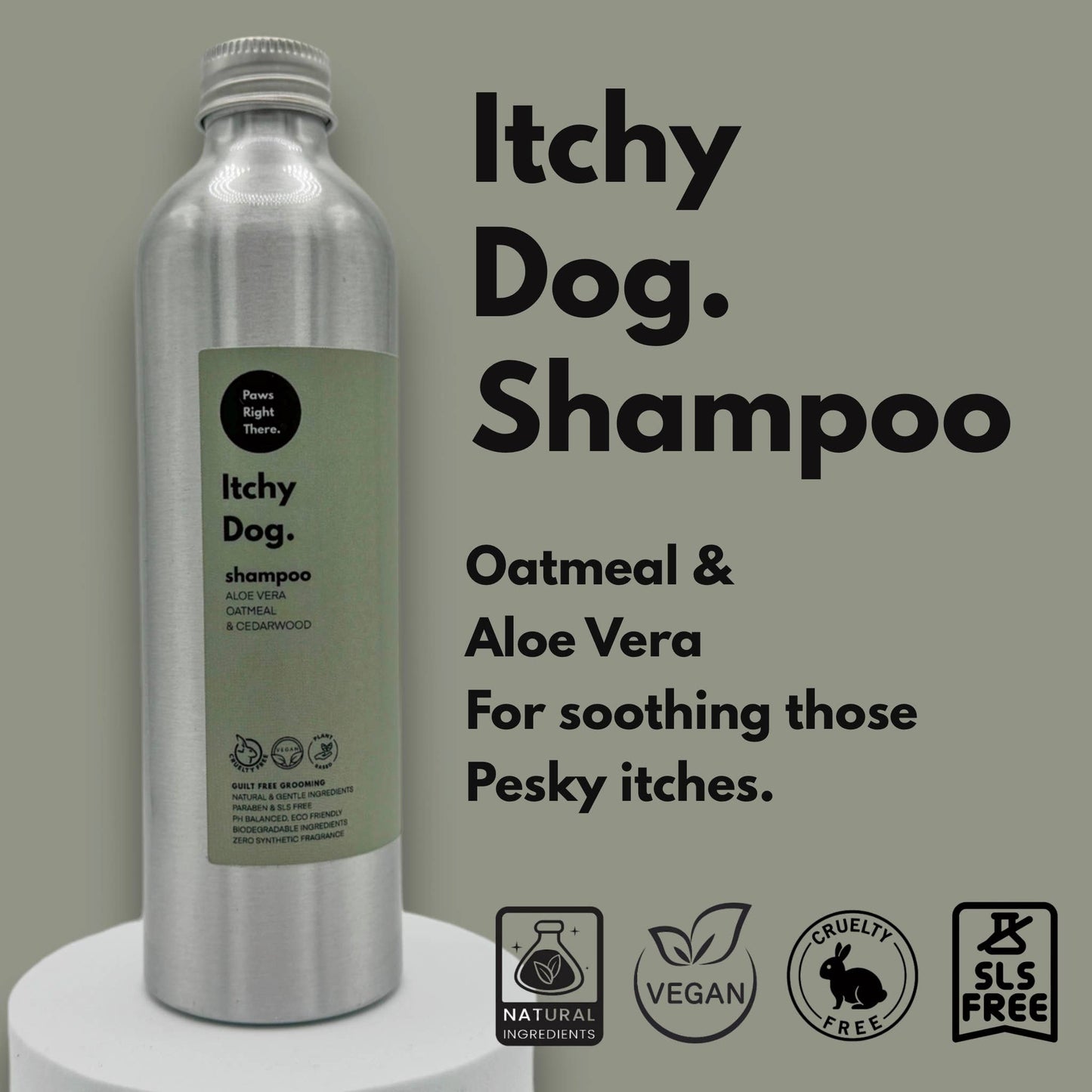 Itchy Dog Shampoo with Pump | Oatmeal | Aloe Vera | Natural | Eco