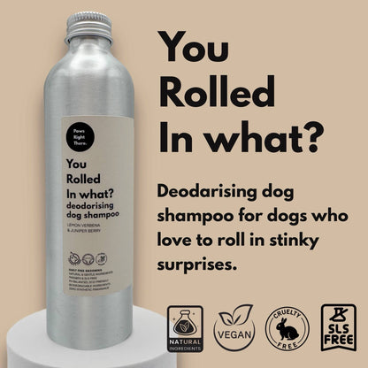 ‘You rolled in what’ with Pump Head | Deodorising Dog Shampoo | Natural 